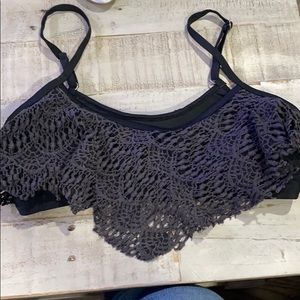 Black lace bikini top